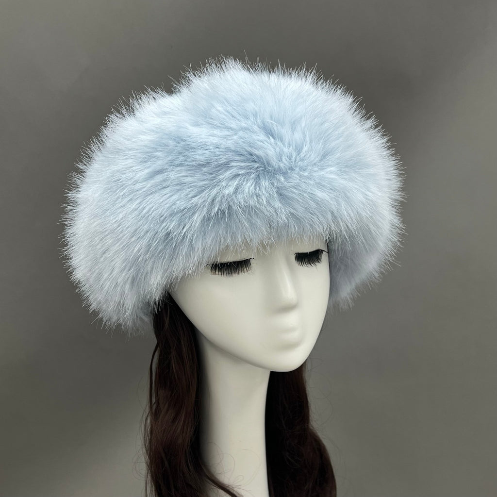 Baby Blue Faux Fur Headband - H&L