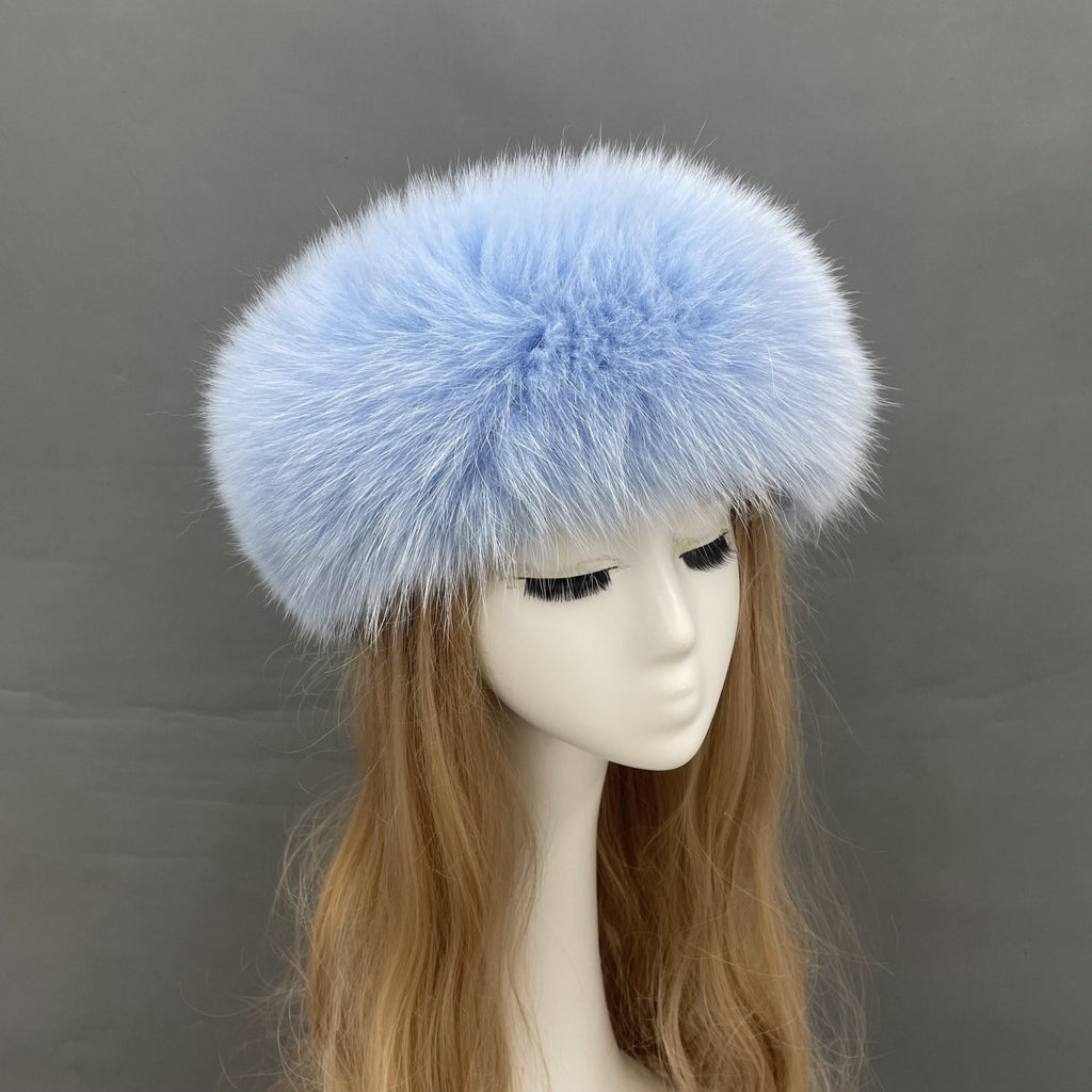 Baby Blue Luxury Fur Headband - H&L