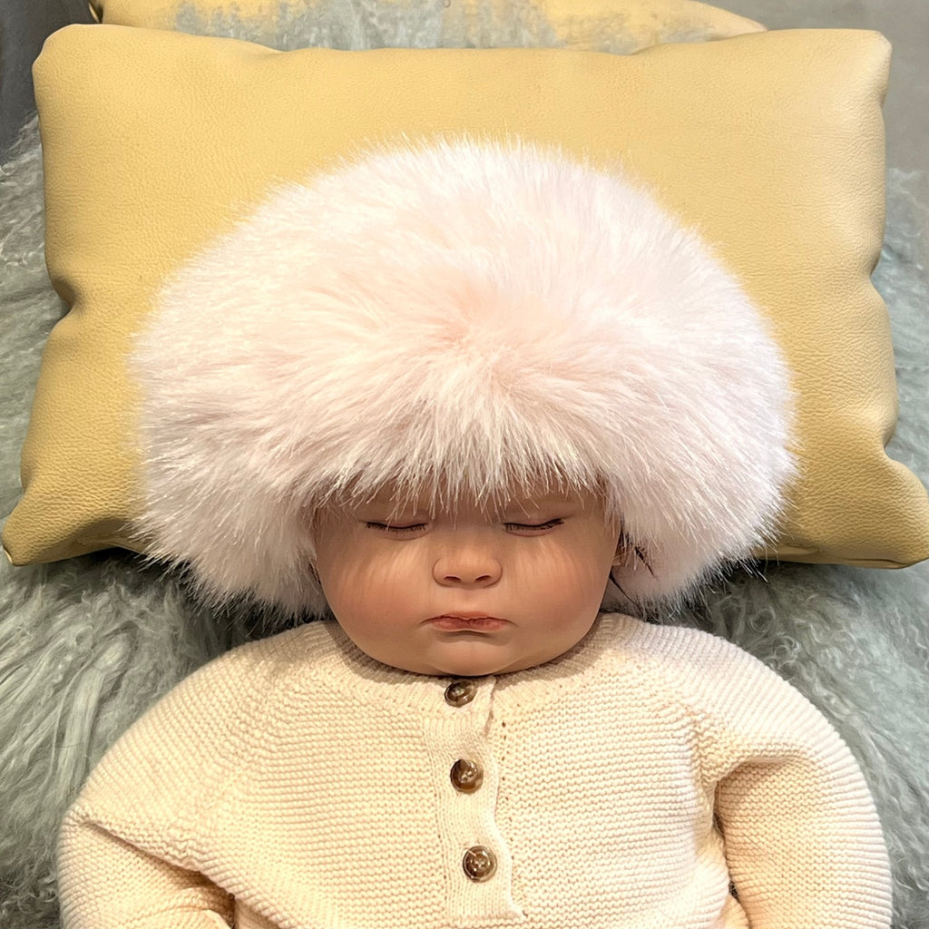 Baby Pink Childrens Faux Fur Headband - H&L