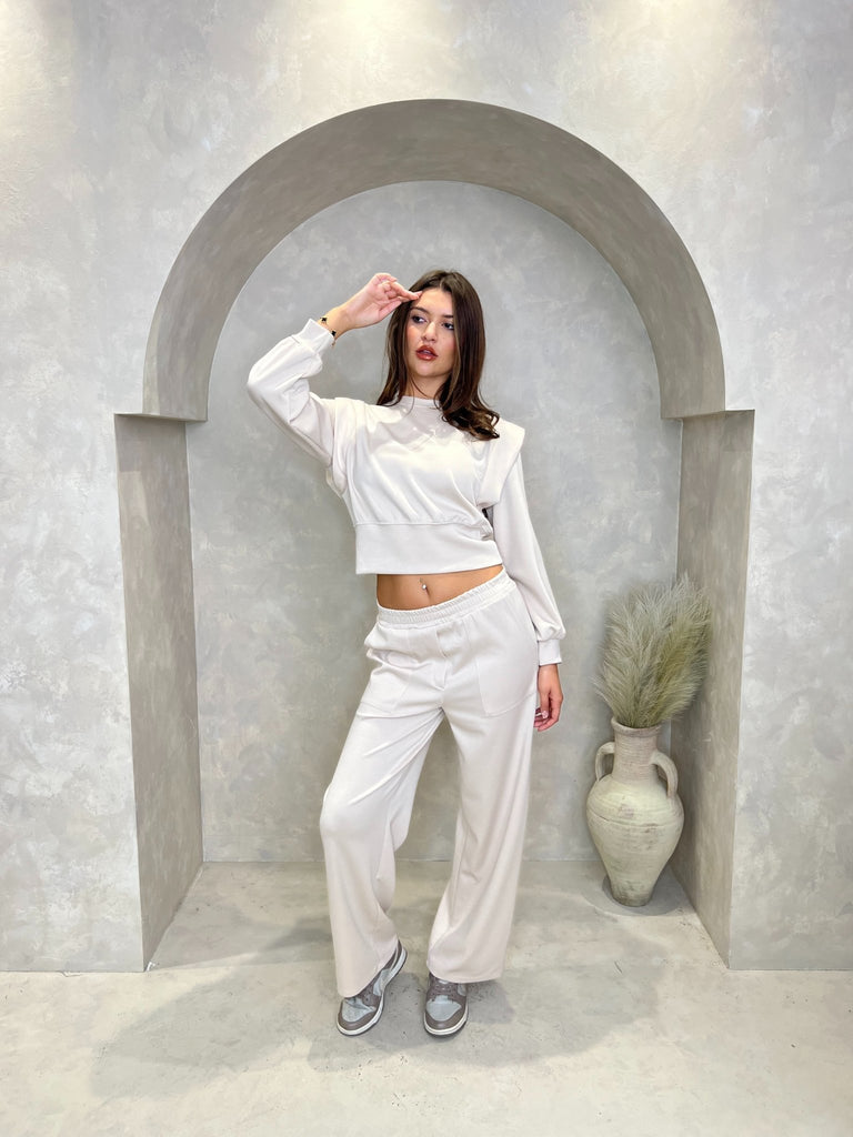 Beige Pocket Jogging Bottoms - H&L