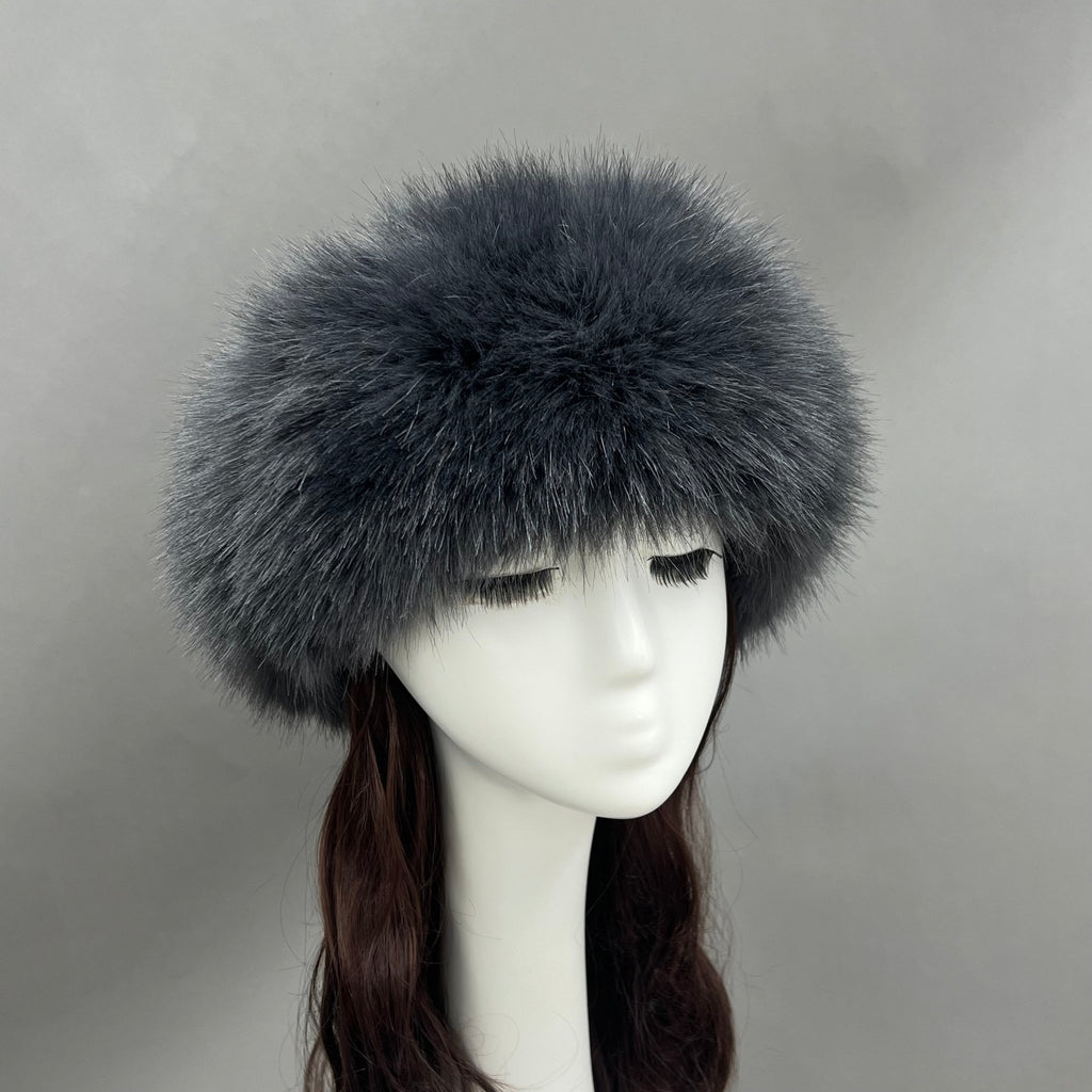 Charcoal Faux Fur Headband - H&L