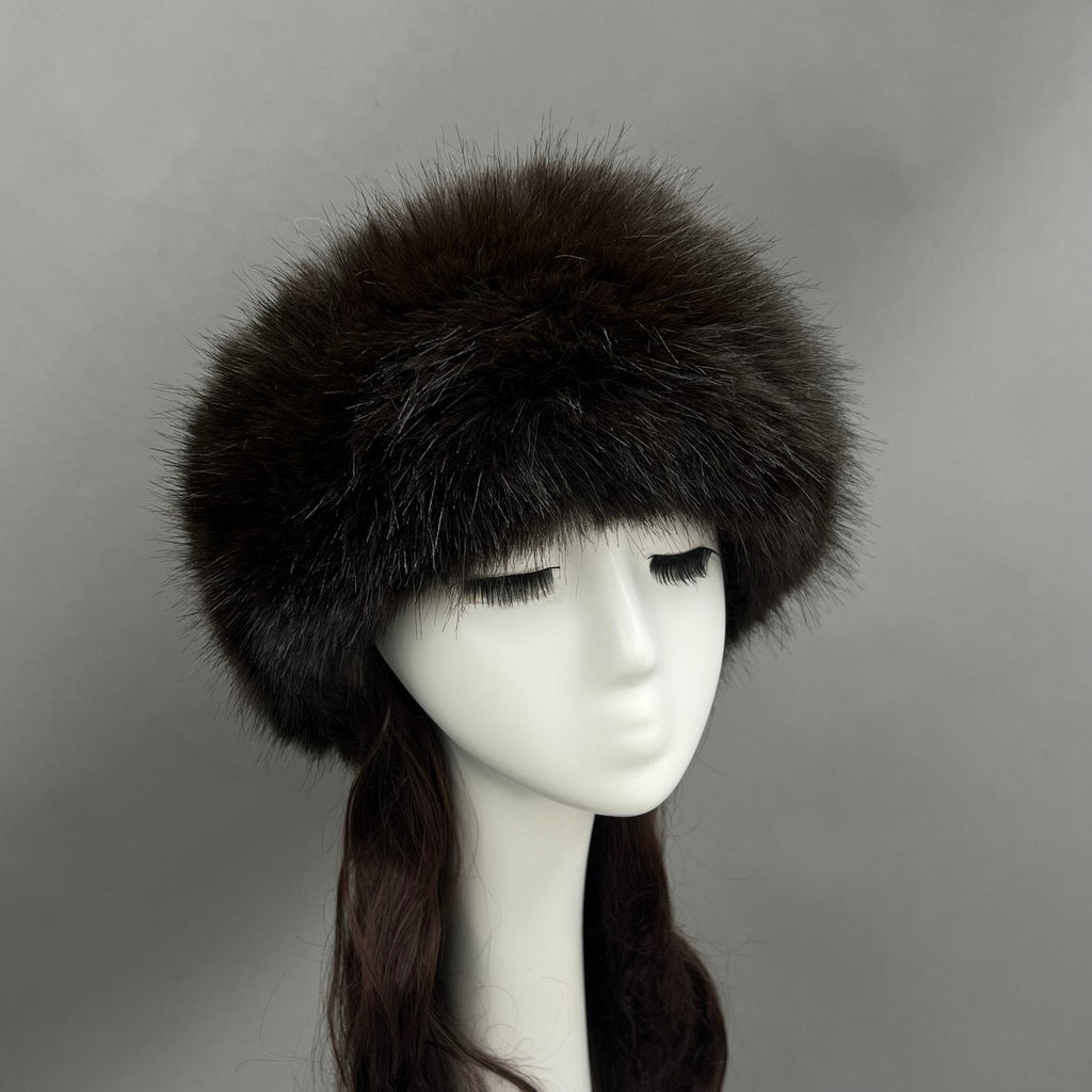 Chocolate Faux Fur Headband - H&L