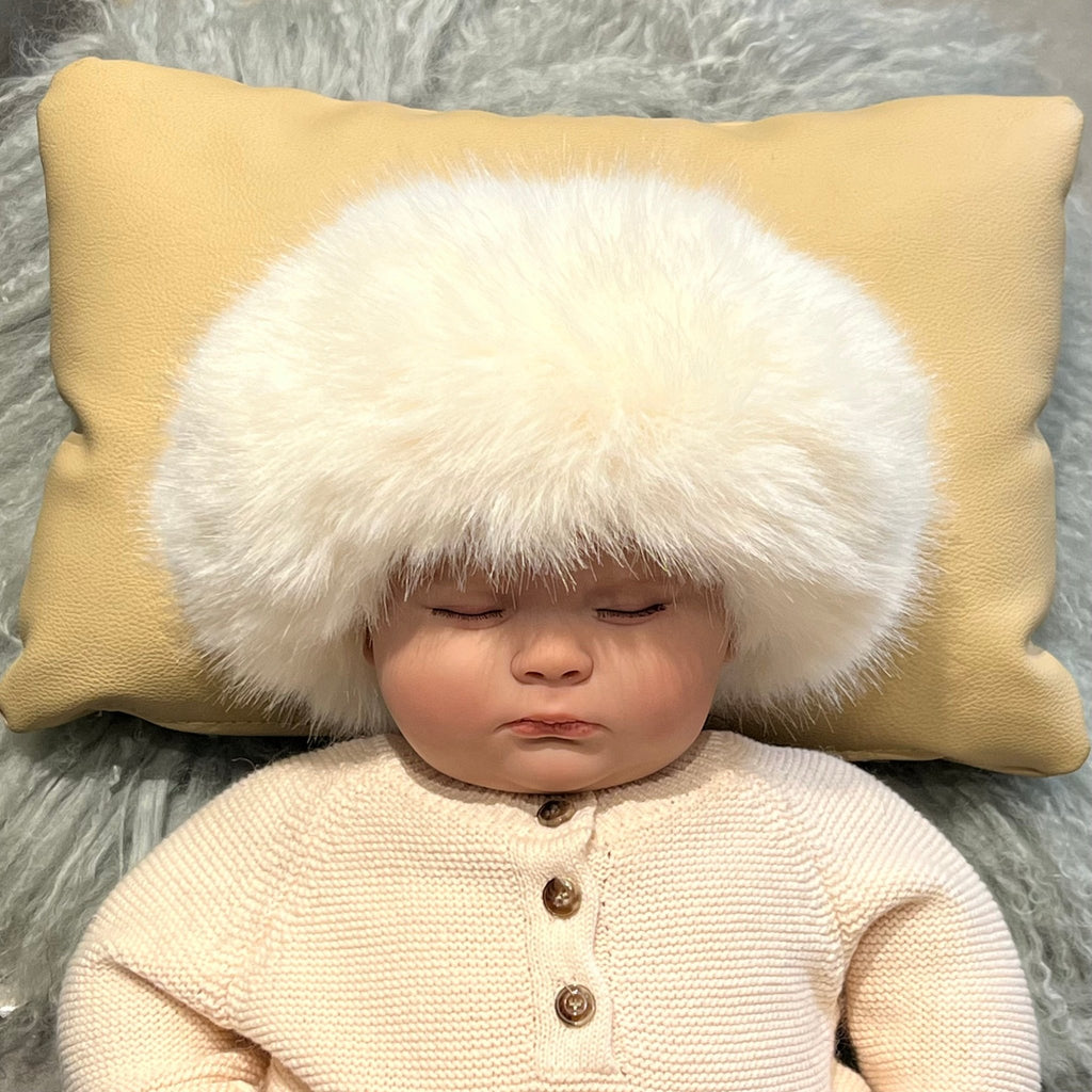 Cream Childrens Faux Fur Headband - H&L