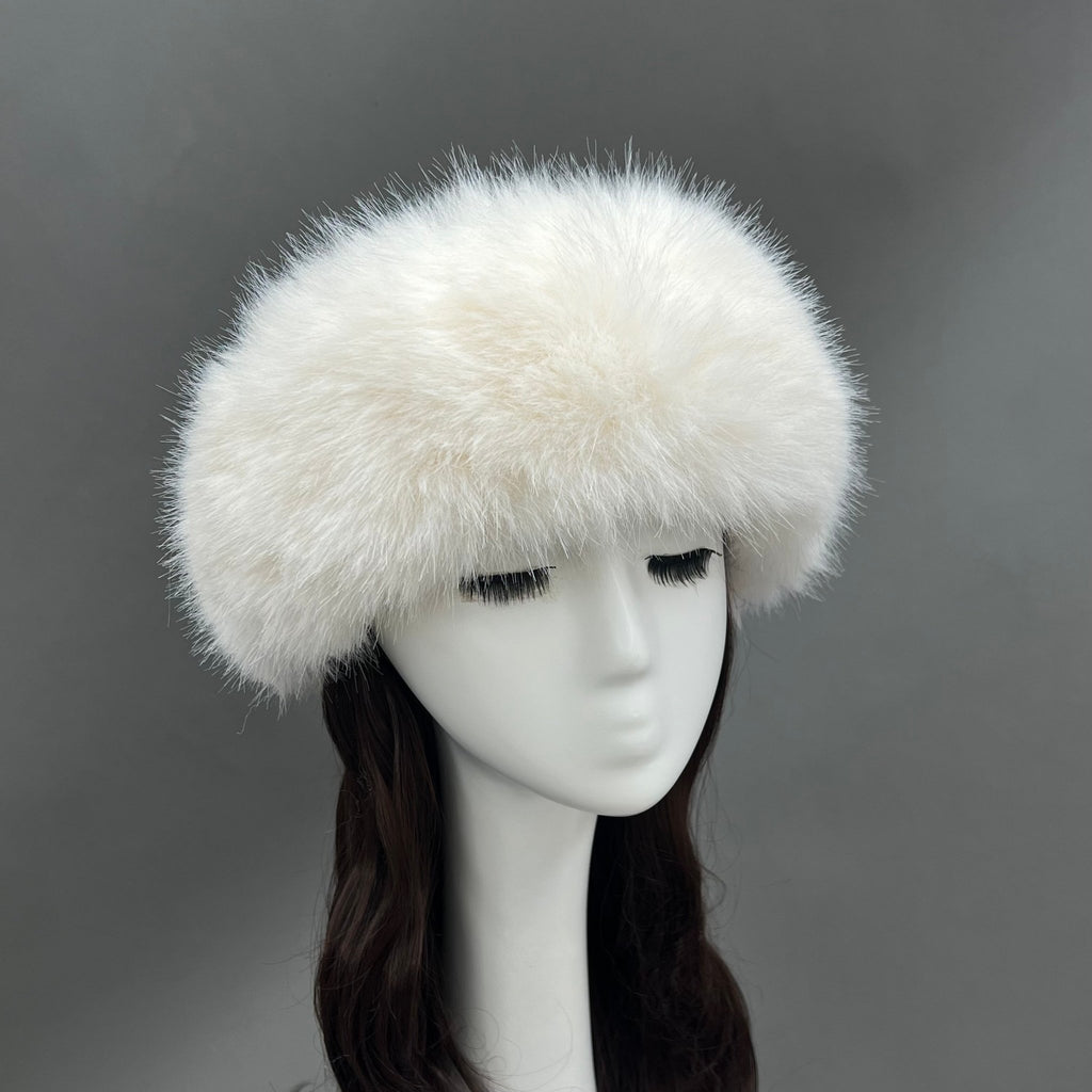 Cream Faux Fur Headband - H&L