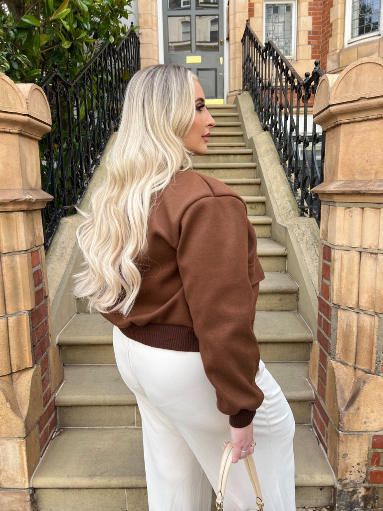 Curve Chocolate Bomber Jacket - H&L