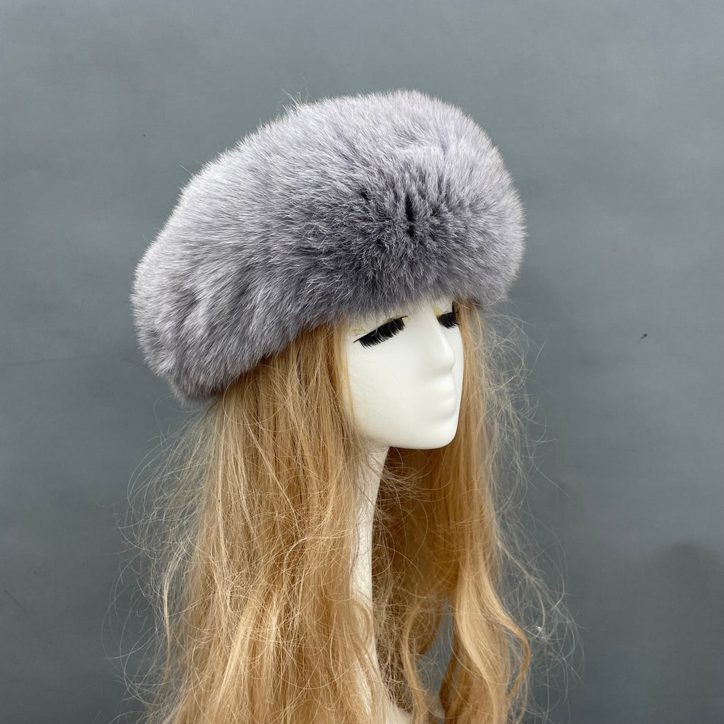 Dark Grey Luxury Fur Headband - H&L