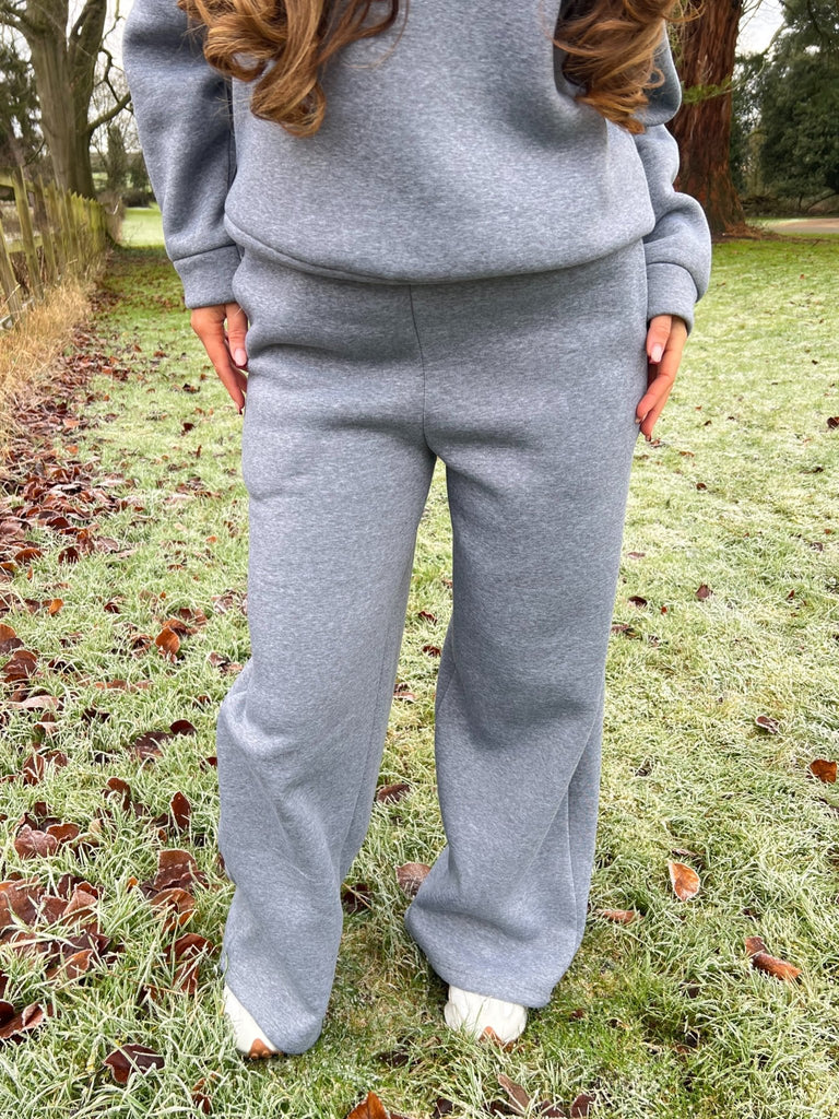 Grey Wide Leg Trousers - H&L