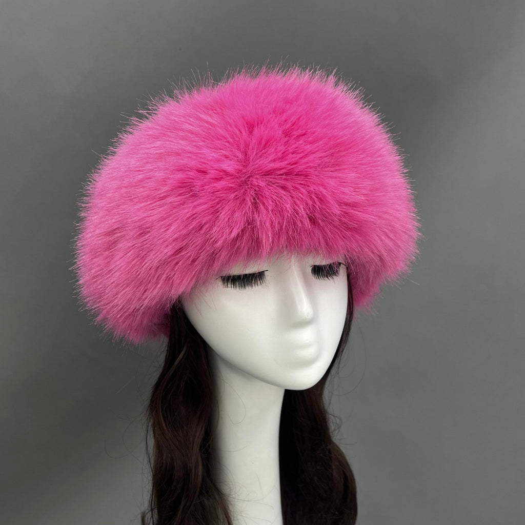 Hot Pink Faux Fur Headband - H&L