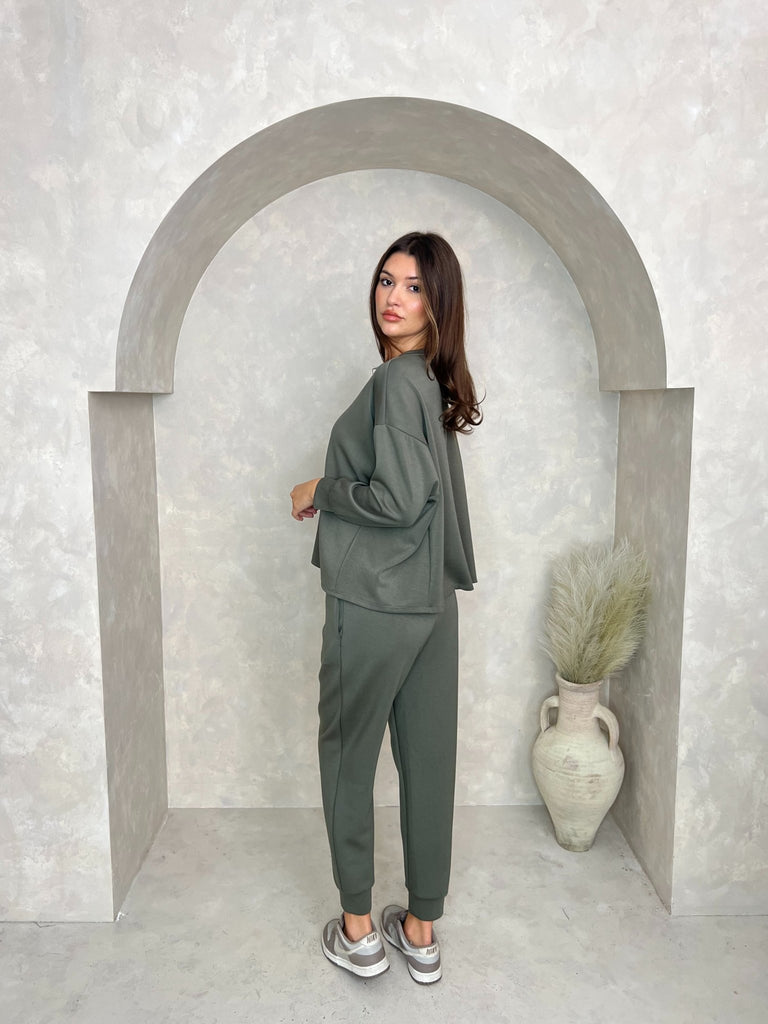 Khaki Drawstring Jogging Bottoms - H&L