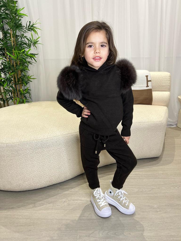 Kids Chocolate Luxury Fur Tracksuit - H&L