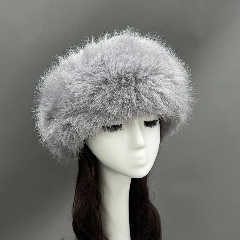 Light Grey Faux Fur Headband - H&L