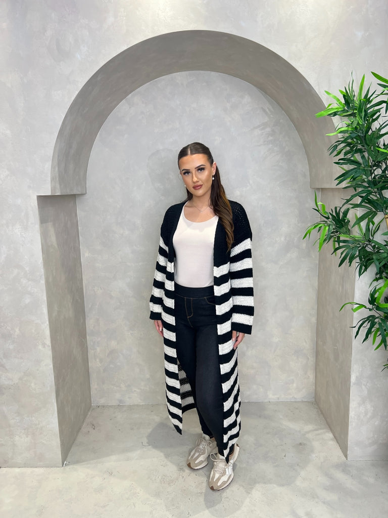 Long Length Stripe Cardigan - H&L