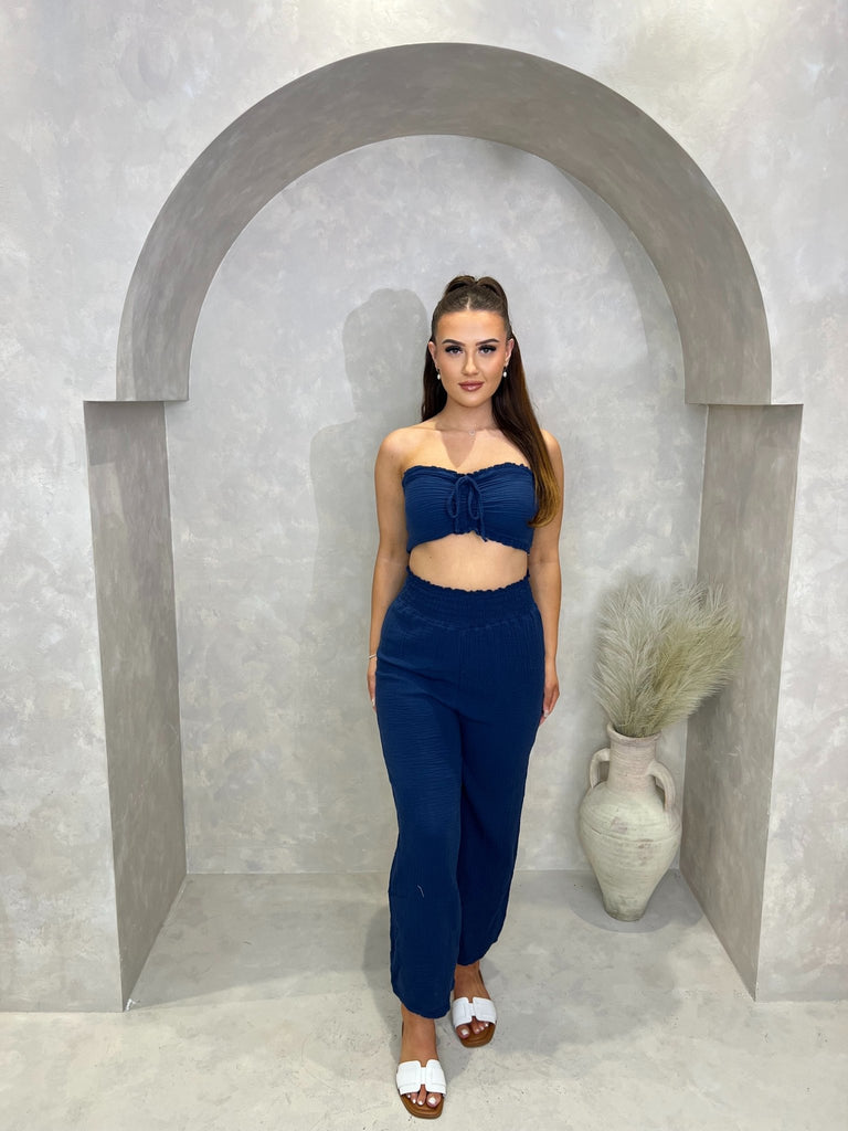 Navy Santorini Bandeau Top - H&L