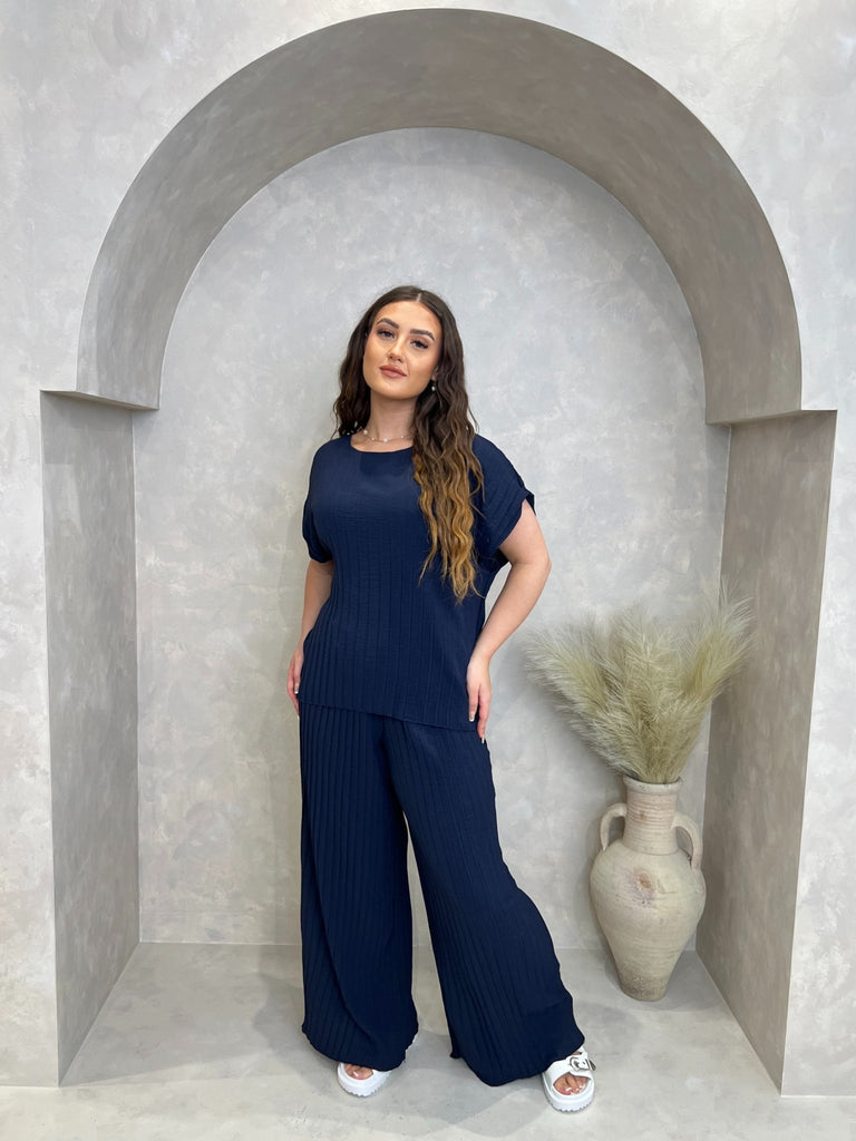 Pleated Top And Trouser Set - H&L