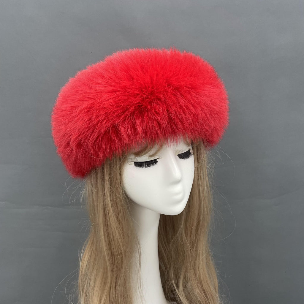 Red Luxury Fur Headband - H&L