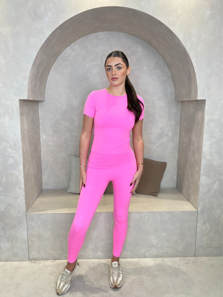 Rose T-Shirt And Legging Athleisure Set - H&L