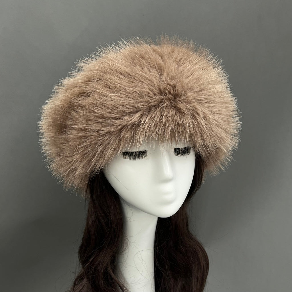 Taupe Faux Fur Headband - H&L