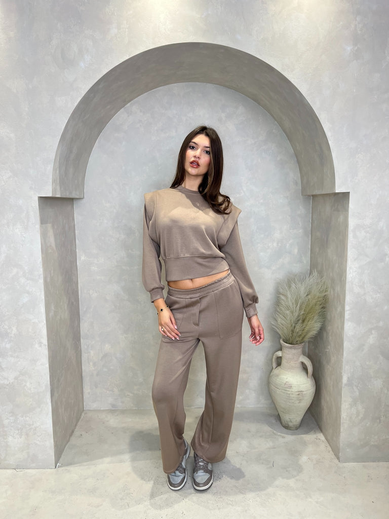 Taupe Pocket Jogging Bottoms - H&L