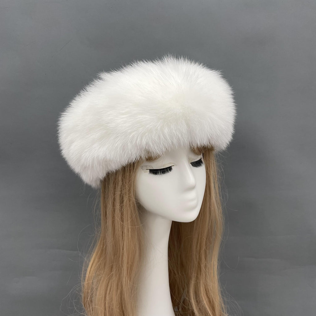 White Luxury Fur Headband - H&L